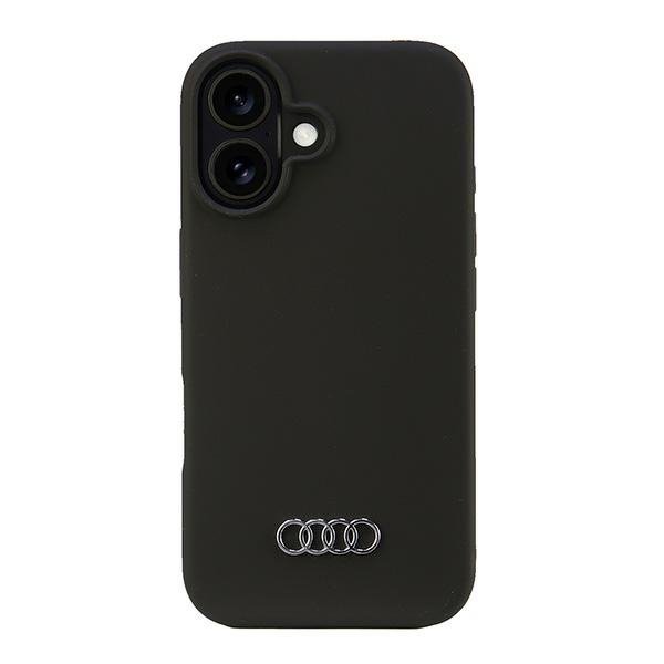 Audi Silicone Case iPhone 16 6.1&quot; czarny/black hardcase AU-LSRIP16-Q3/D1-BK