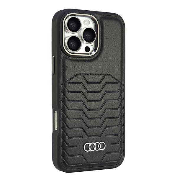 Audi Synthetic Leather MagSafe iPhone 16 Pro Max 6.9&quot; czarny/black hardcase AU-TPUPCMIP16PM-GT/D3-BK