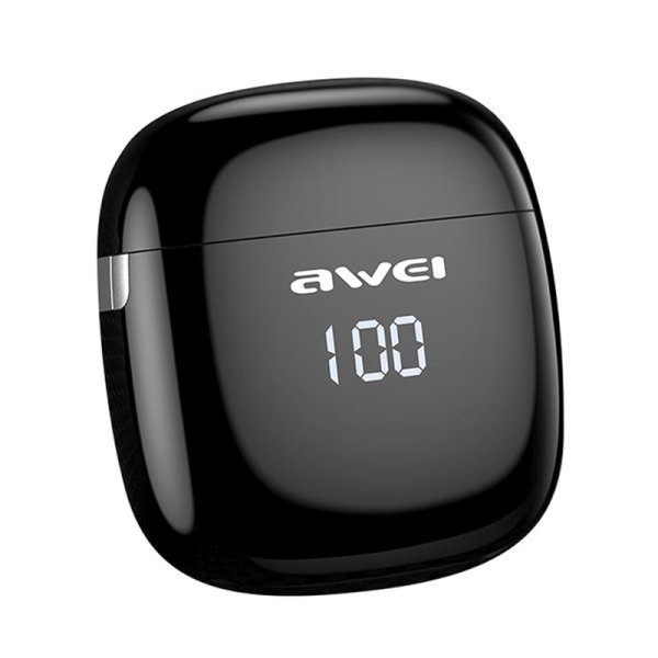 AWEI słuchawki Bluetooth 5.0 T28P TWS+ stacja dokująca czarny/black