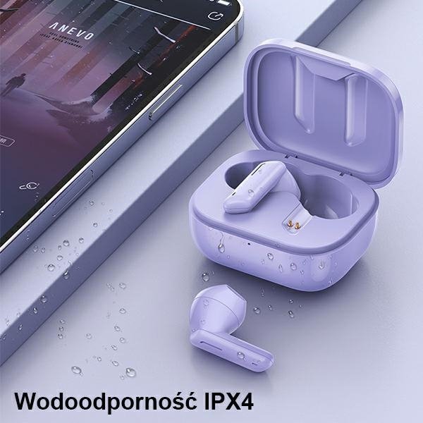 AWEI słuchawki Bluetooth 5.1 T36 TWS+ stacja dokująca fioletowy/purple