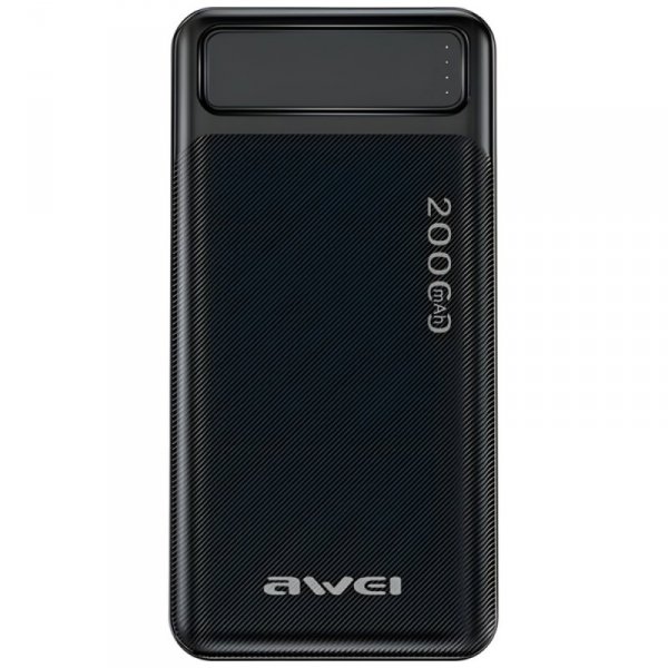 AWEI PowerBank P6K 20000mAhczarny/black 2xUSB/PD/Micro-USB
