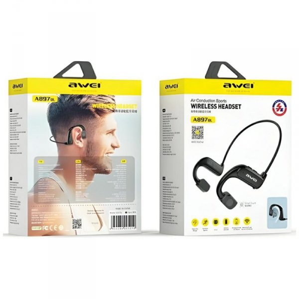AWEI słuchawki przewodnictwo powietrzneA897BL czarny/black Air Conduction