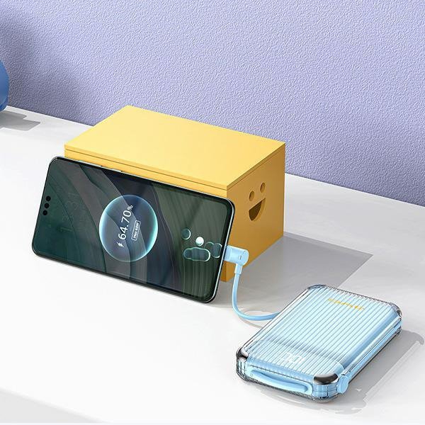 AWEI PowerBank P89K 10000mAh 22,5W       czarny/black + kable PD/Lightning