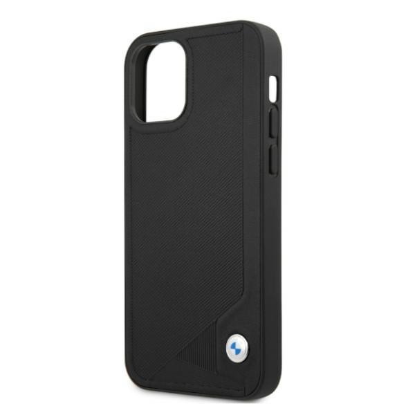 Etui BMW BMHCP12MRCDPK iPhone 12/12 Pro 6,1&quot; czarny/black hardcase Leather Deboss