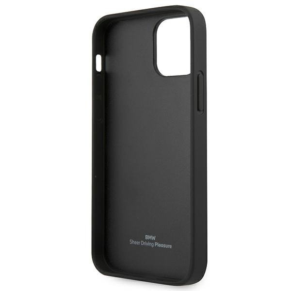 Etui BMW BMHCP12LRSPPK iPhone 12 Pro Max 6,7&quot; czarny/black hardcase Leather Curve Perforate