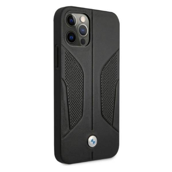 Etui BMW BMHCP12MRSCSK iPhone 12/12 Pro 6,1&quot; czarny/black hardcase Leather Perforate Sides