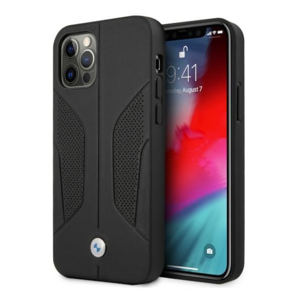 Etui BMW BMHCP12LRSCSK iPhone 12 Pro Max6,7&quot; czarny/black hardcase Leather Perforate Sides