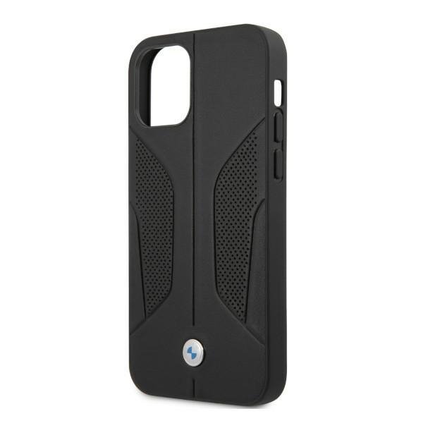 Etui BMW BMHCP12LRSCSK iPhone 12 Pro Max 6,7&quot; czarny/black hardcase Leather Perforate Sides