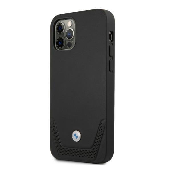 Etui BMW BMHCP12MRSWPK iPhone 12/12 Pro 6,1&quot; czarny/black hardcase Leather Perforate