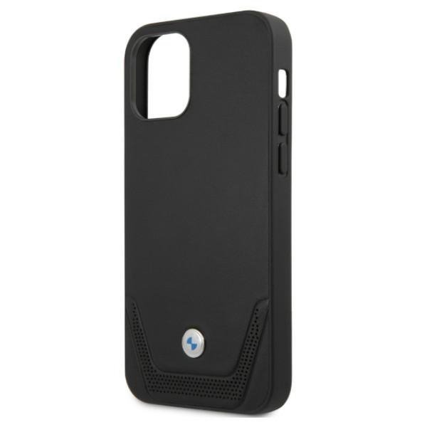 Etui BMW BMHCP12MRSWPK iPhone 12/12 Pro 6,1&quot; czarny/black hardcase Leather Perforate