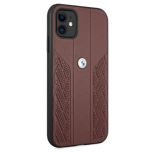 Etui BMW BMHCN61RSPPR iPhone 11 / Xr 6,1&quot; czerwony/red hardcase Leather Curve Perforate