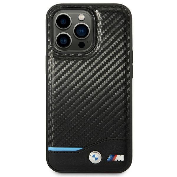 Etui BMW BMHCP14L22NBCK iPhone 14 Pro6,1&quot; czarny/black Leather Carbon