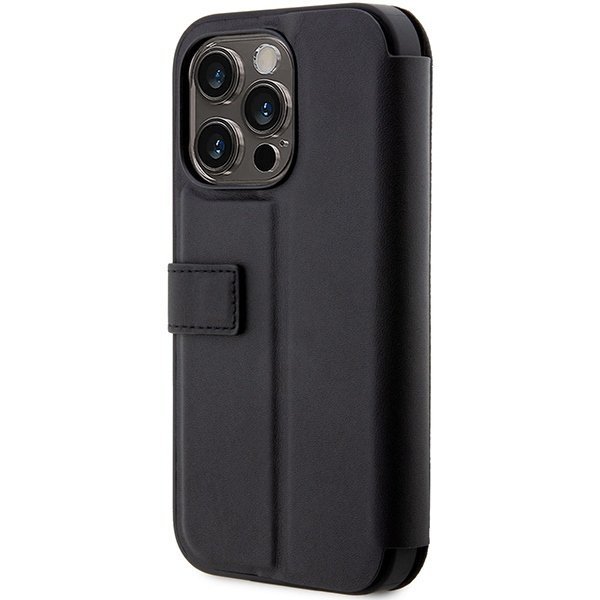 Etui BMW BMBKP14L22RVSK iPhone 14 Pro 6,1&quot; czarny/black bookcase Leather Stamp Blue Lines