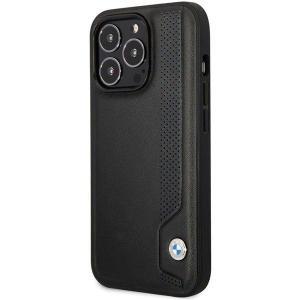 Etui BMW BMHCP14L22RBDK iPhone 14 Pro 6,1&quot; czarny/black hardcase Leather Blue Dots