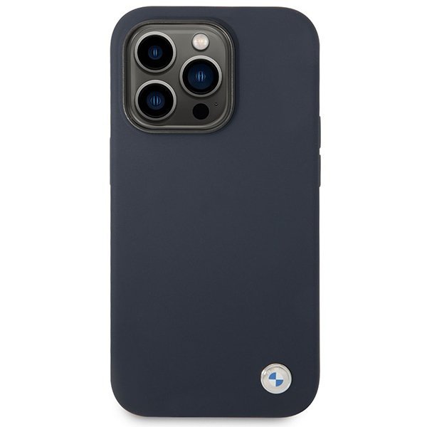 Etui BMW BMHMP14LSILNA iPhone 14 Pro6,1&quot; granatowy/navy Silicone Metal Logo MagSafe