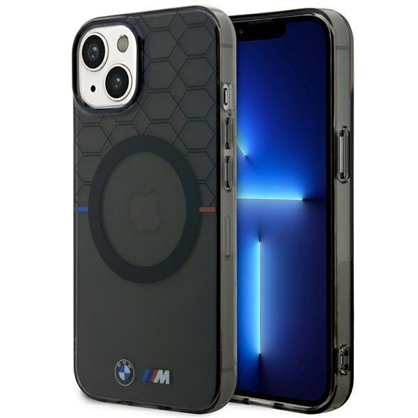 Etui BMW BMHMP14MHGPK iPhone 14 Plus/ 15 Plus 6.7&quot; szary/grey Pattern MagSafe