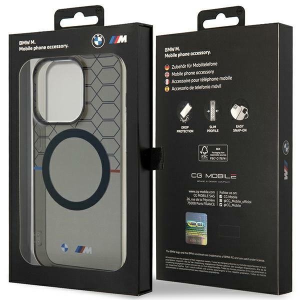 Etui BMW BMHMP14XHGPK iPhone 14 Pro Max 6.7&quot; szary/grey hardcase Pattern MagSafe