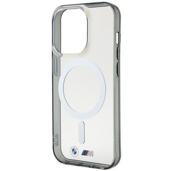 Etui BMW BMHMP14XHCRS iPhone 14 Pro Max 6.7&quot; transparent hardcase Silver Ring MagSafe