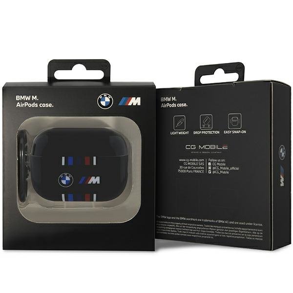 BMW BMAP222SWTK AirPods Pro 2 (2022/2023) cover czarny/black Multiple Colored Lines