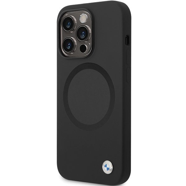 BMW BMHMP14LSILBK2 iPhone 14 Pro 6.1&quot; czarny/black Signature Liquid Silicone MagSafe