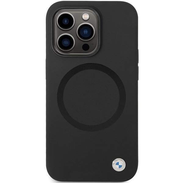 BMW BMHMP14LSILBK2 iPhone 14 Pro 6.1&quot; czarny/black Signature Liquid Silicone MagSafe
