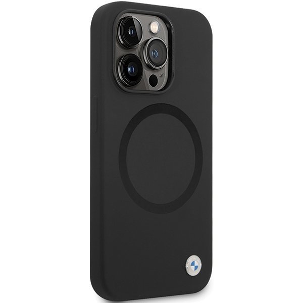 BMW BMHMP14XSILBK2 iPhone 14 Pro Max 6.7&quot; czarny/black Signature Liquid Silicone MagSafe