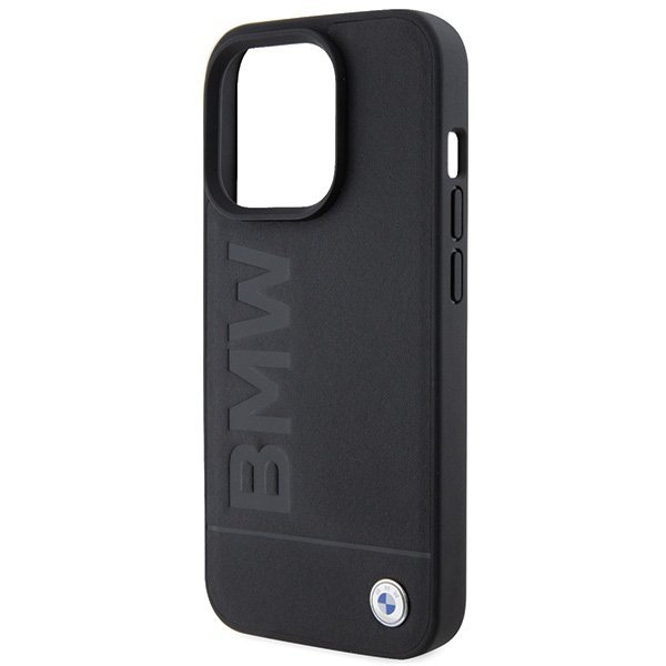 BMW BMHMP15XSLLBK iPhone 15 Pro Max 6.7&quot; czarny/black MagSafe Leather Hot Stamp