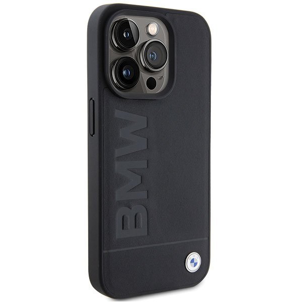 BMW BMHCP15LSLLBK iPhone 15 Pro 6.1&quot; czarny/black Leather Hot Stamp