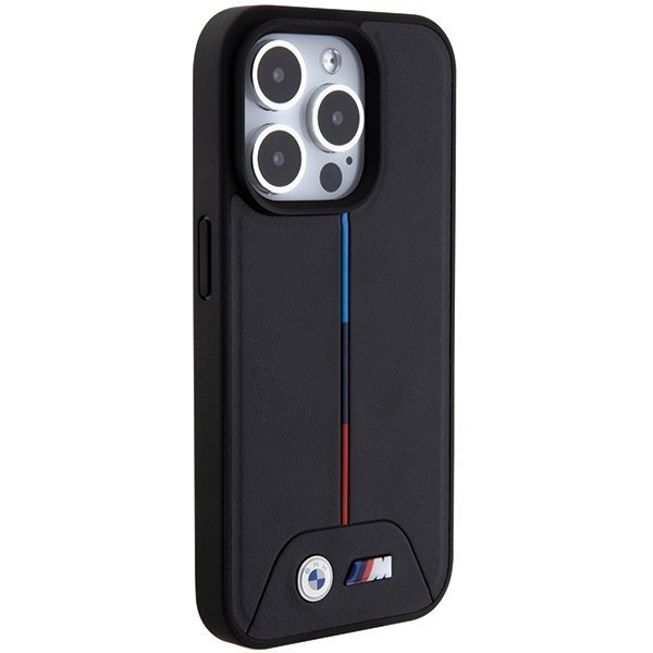 BMW BMHMP15L22PVTK iPhone 15 Pro 6.1&quot; czarny/black hardcase Quilted Tricolor MagSafe