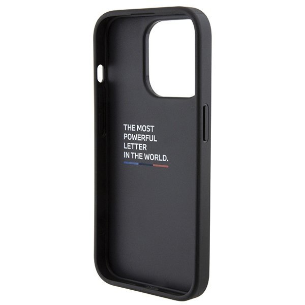 BMW BMHCP15LGSPPRK iPhone 15 Pro 6.1&quot; czarny/black hardcase Grip Stand Smooth & Perforated