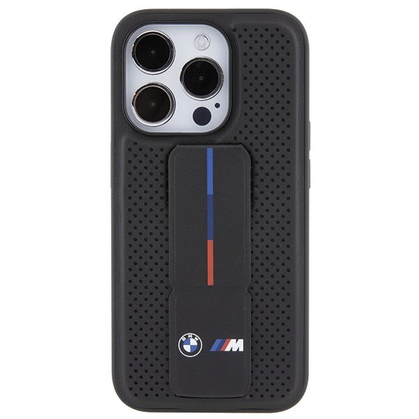 BMW BMHCP15XGSPPRK iPhone 15 Pro Max 6.7&quot; czarny/black hardcase Grip Stand Smooth & Perforated
