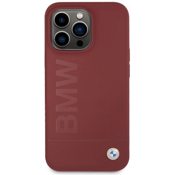 BMW BMHMP15XSLBLRE iPhone 15 Pro Max6.7&quot; czerwony/red hardcase Silicone Big Logo MagSafe