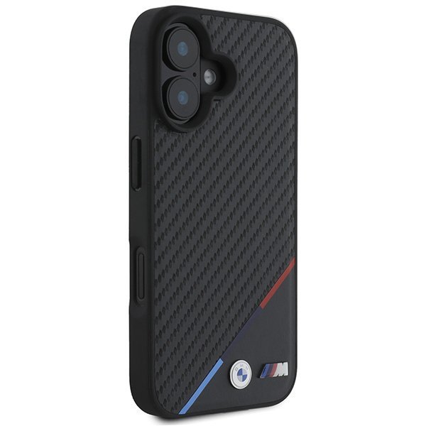 BMW BMHMP16M23PUDTK iPhone 16 Plus 6.7&quot; czarny/black hardcase Carbon Tricolor Line MagSafe