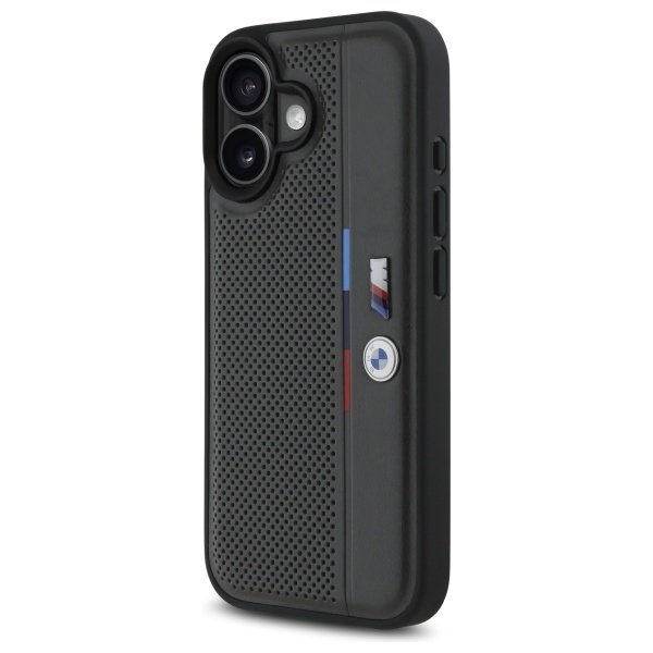 BMW BMHCP16S23PUPVA iPhone 166.1&quot; antracyt/anthracite hardcase M Perforated Tricolor Detail Line