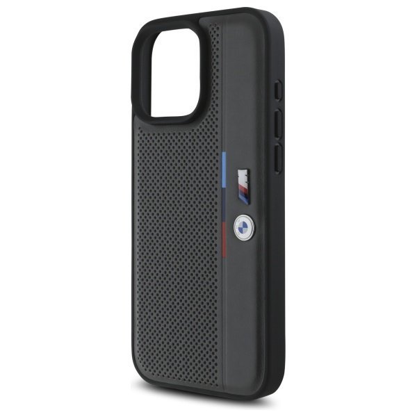BMW BMHCP16L23PUPVA iPhone 16 Pro6.3&quot; antracyt/anthracite hardcase M Perforated Tricolor Detail Line