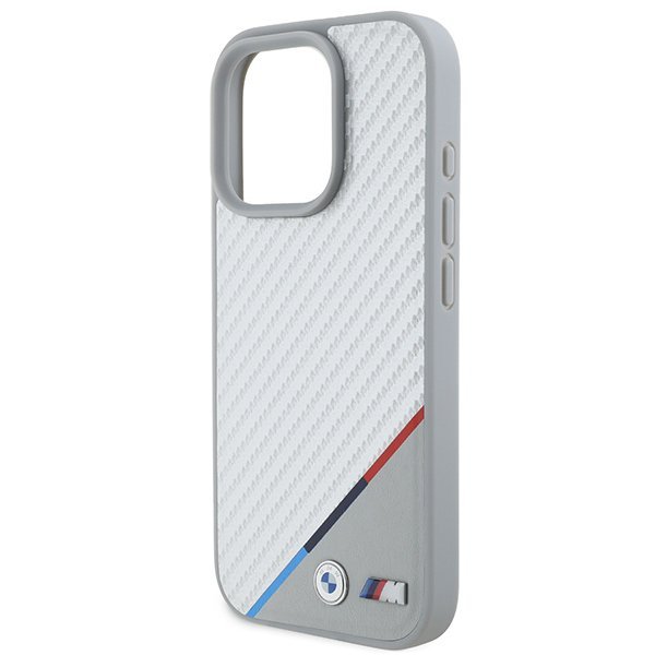 BMW BMHMP16L23PUDTS iPhone 16 Pro 6.3&quot; szary/grey hardcase M Carbon Tricolor Line MagSafe