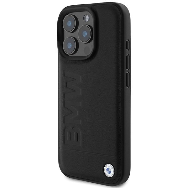 BMW BMHCP16XSLLBK iPhone 16 Pro Max 6.9&quot; czarny/black hardcase Leather Hot Stamp