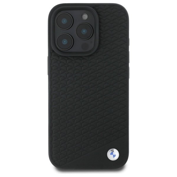 BMW BMHMP16L23RDDK iPhone 16 Pro 6.3&quot;    czarny/black hardcase Sign Leather Diamond Metal Logo MagSafe