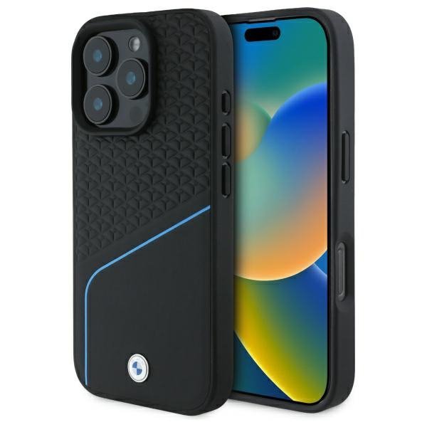BMW BMHMP16X23RDCLK iPhone 16 Pro Max     6.9&quot; czarny/black hardcase Sign Leather Textured And Line MagSafe