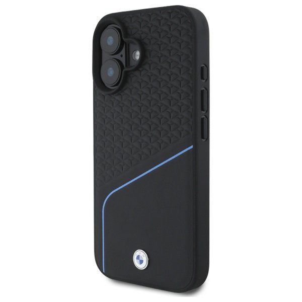 BMW BMHMP16S23RDCLK iPhone 16 6.1&quot;       czarny/black hardcase Sign Leather Textured And Line MagSafe
