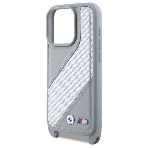 BMW BMHCP16L23PSCCG iPhone 16 Pro 6.3&quot;   szary/grey hardcase M Edition Carbon Stripe & Strap