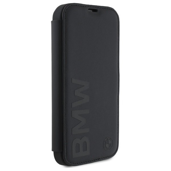BMW BMBKP16L23RMRLK iPhone 16 Pro 6.3&quot;   czarny/black bookcase Signature Leather Wordmark
