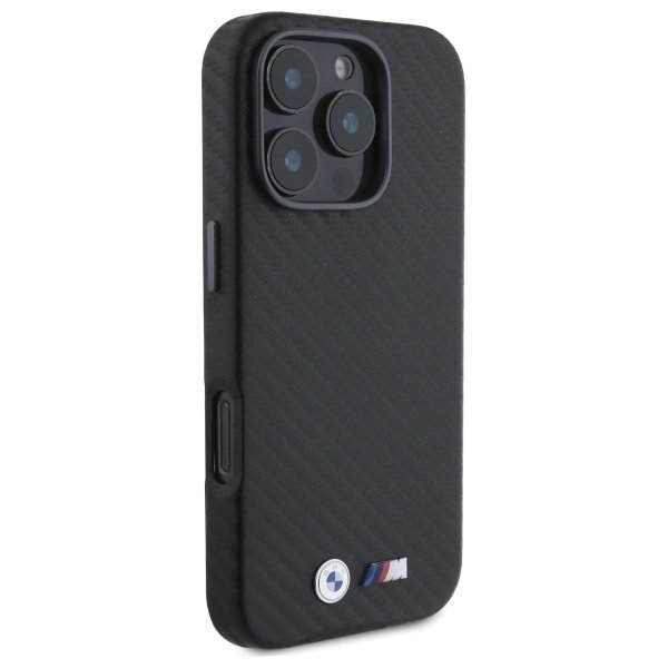 BMW BMHCP16X23PUFWC iPhone 16 Pro Max 6.9&quot; czarny/black hardcase Carbon Wrapped Metal