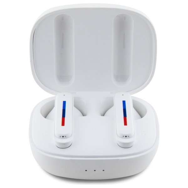 BMW słuchawki Bluetooth BMBEMIATP20LOH   TWS + stacja dokująca biały/white Printed Logos