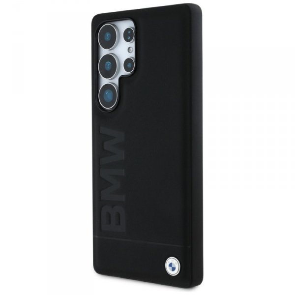 Etui BMW Leather Big Wordmark do Samsung Galaxy S25 Ultra czarny