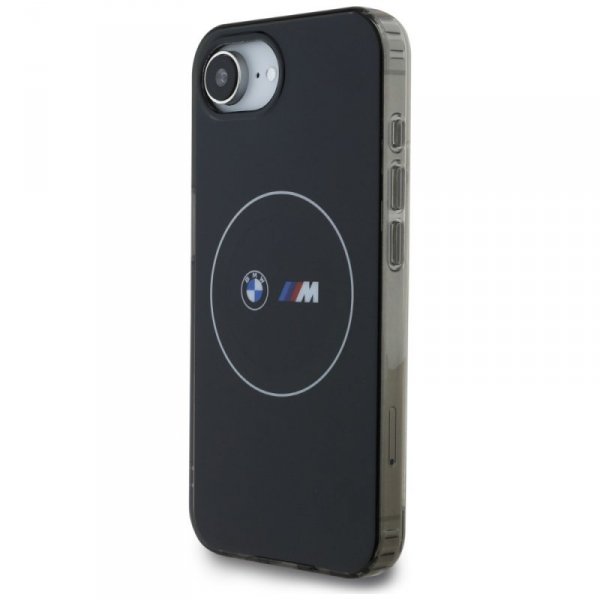 Etui BMW IML Metal White Circle MagSafe  do iPhone 16e czarny