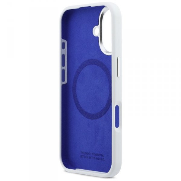 Etui BMW M Silicon Horizontal Line       MagSafe do iPhone 17 biały