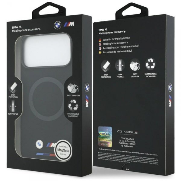 Etui BMW M Silicon Logo MagSafe do       iPhone 17 Pro Max czarny