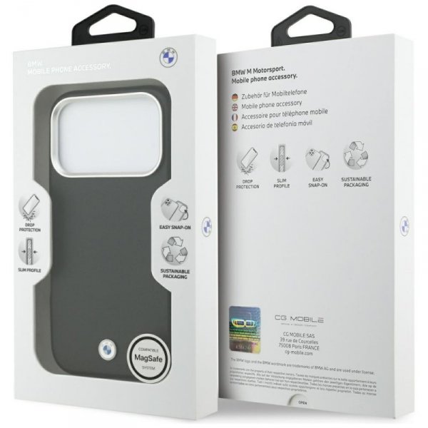 Etui BMW Sign Full Wrapped Metal MagSafe do iPhone 17 Pro czarny