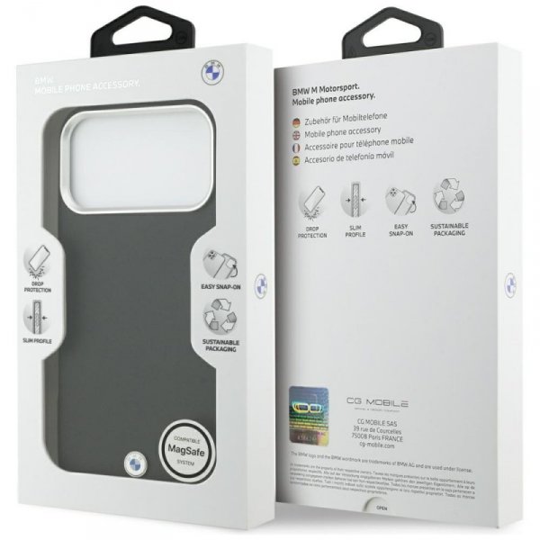 Etui BMW Sign Full Wrapped Metal MagSafe do iPhone 17 Pro Max czarny